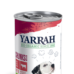 Nassfutter Hund Yarrah Bio Rind mit Brennnessel und Tomate