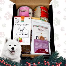 Geschenkbox Hunde Weihnachten Hundefutter